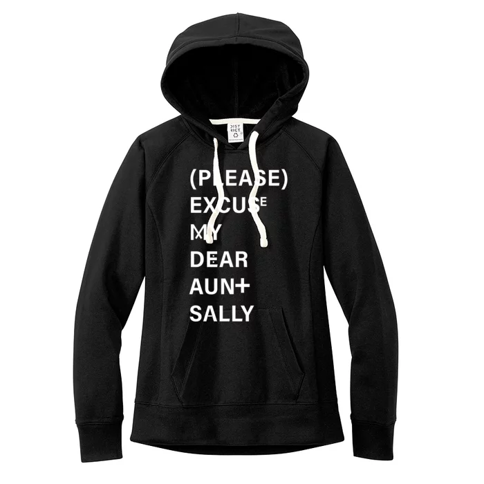 PEMDAS Please Excuse My Dear Aunt Sally Women's Fleece Hoodie