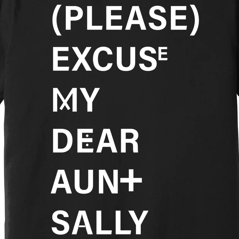 PEMDAS Please Excuse My Dear Aunt Sally Premium T-Shirt