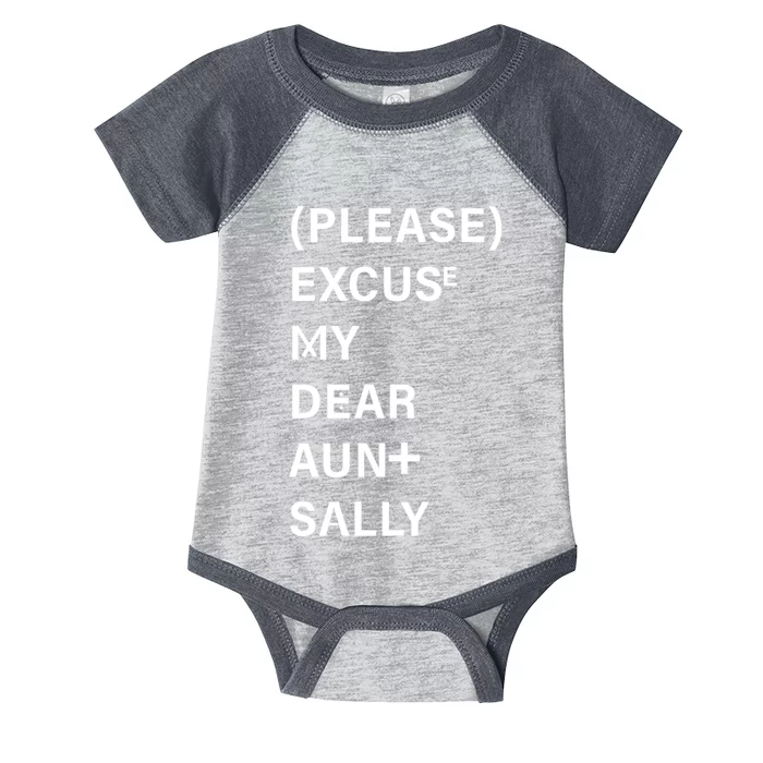 PEMDAS Please Excuse My Dear Aunt Sally Infant Baby Jersey Bodysuit