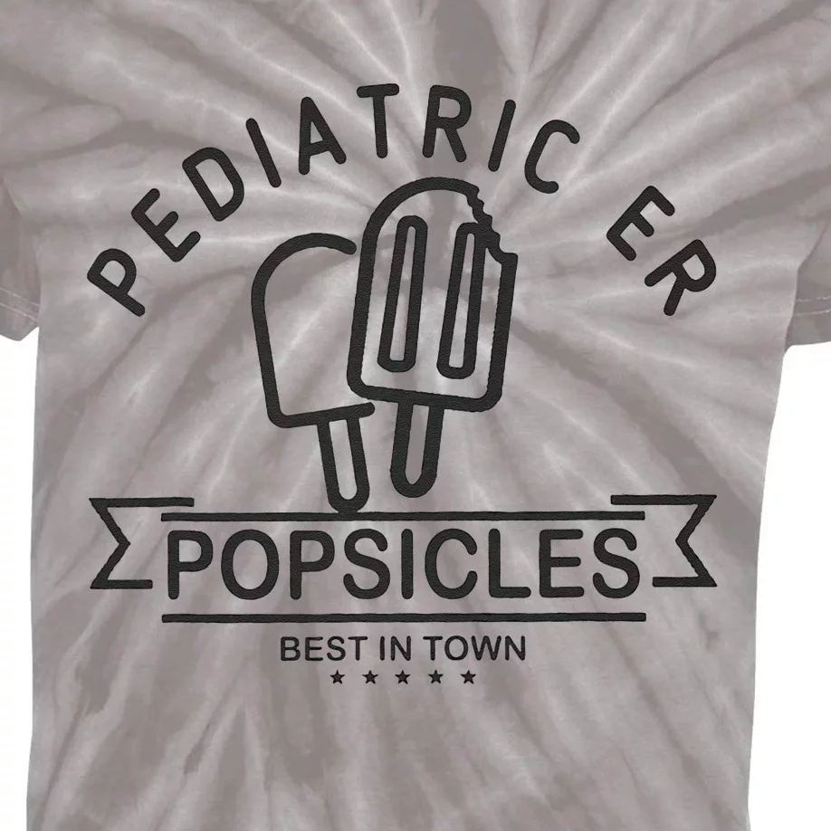 Pediatric Emergency Nurse Popsicle Funny ER ED Nurse Peds Rn Kids Tie-Dye T-Shirt