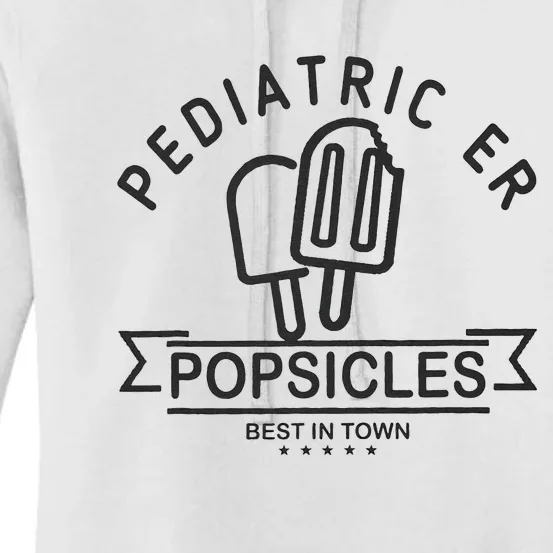 Pediatric Emergency Nurse Popsicle Funny ER ED Nurse Peds Rn Women's Pullover Hoodie