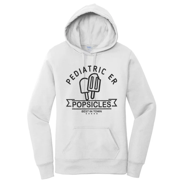 Pediatric Emergency Nurse Popsicle Funny ER ED Nurse Peds Rn Women's Pullover Hoodie