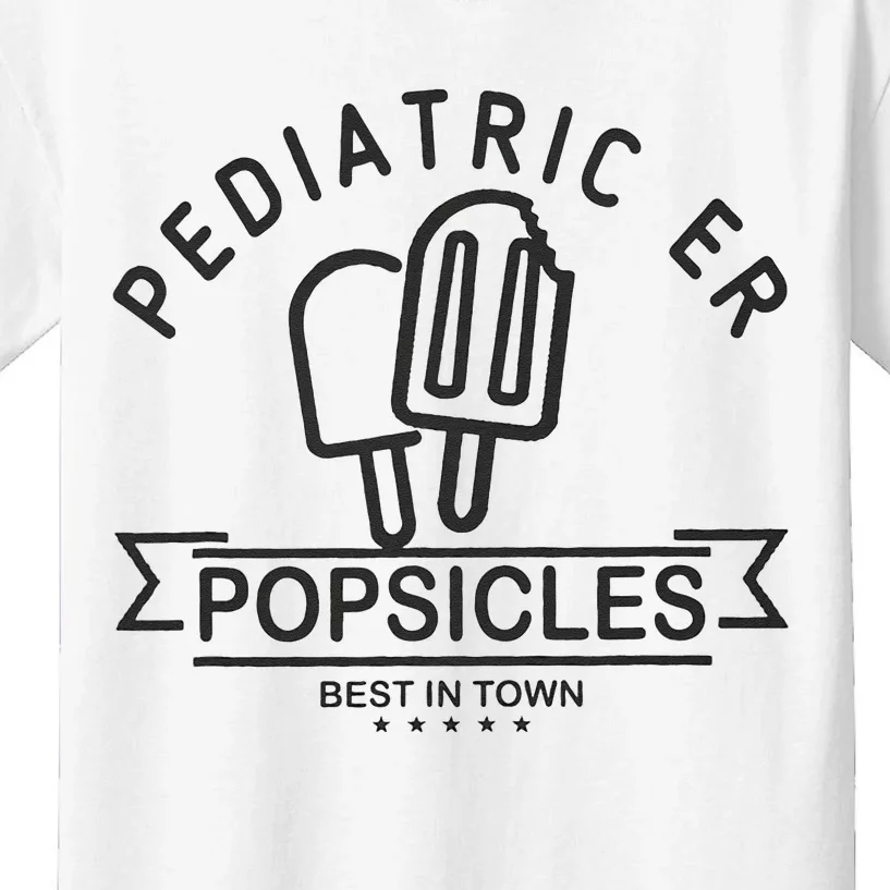 Pediatric Emergency Nurse Popsicle Funny ER ED Nurse Peds Rn Kids T-Shirt