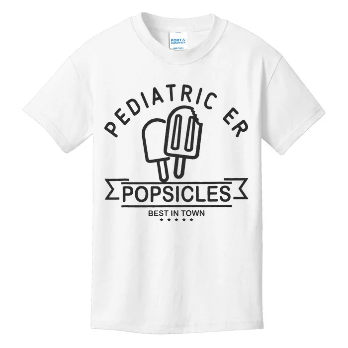 Pediatric Emergency Nurse Popsicle Funny ER ED Nurse Peds Rn Kids T-Shirt