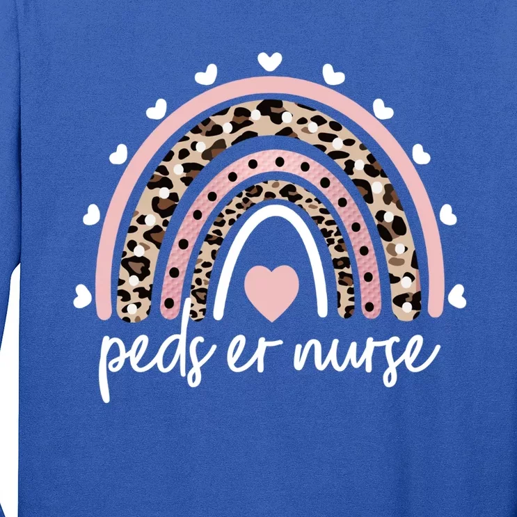 Peds Er Nurse Rainbow Pediatric Emergency Nursing Cute Gift Long Sleeve Shirt