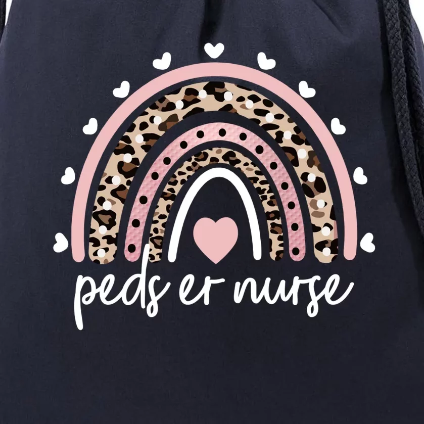 Peds Er Nurse Rainbow Pediatric Emergency Nursing Cute Gift Drawstring Bag