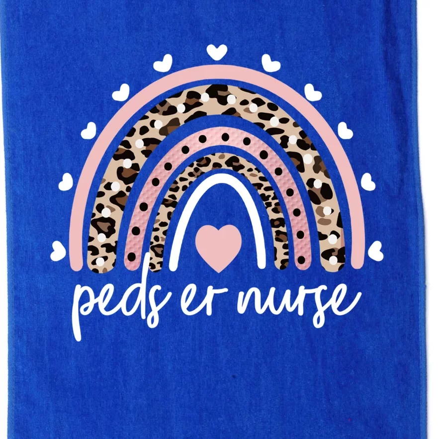 Peds Er Nurse Rainbow Pediatric Emergency Nursing Cute Gift Platinum Collection Golf Towel