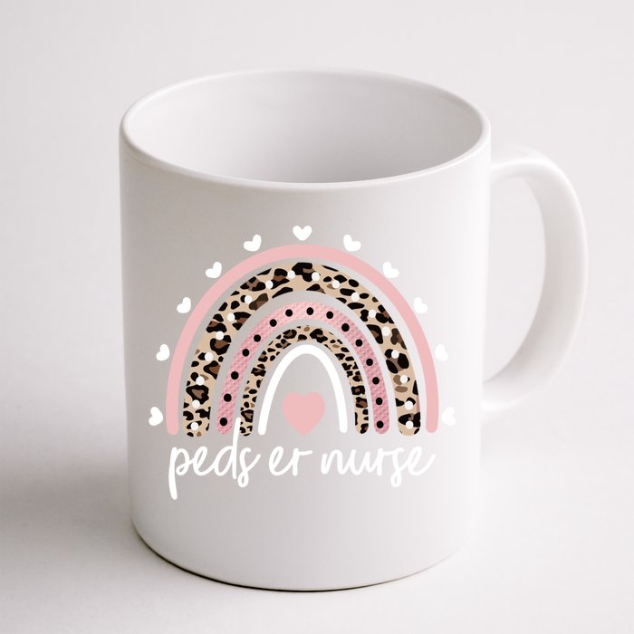 Peds Er Nurse Rainbow Pediatric Emergency Nursing Cute Gift Front & Back Coffee Mug