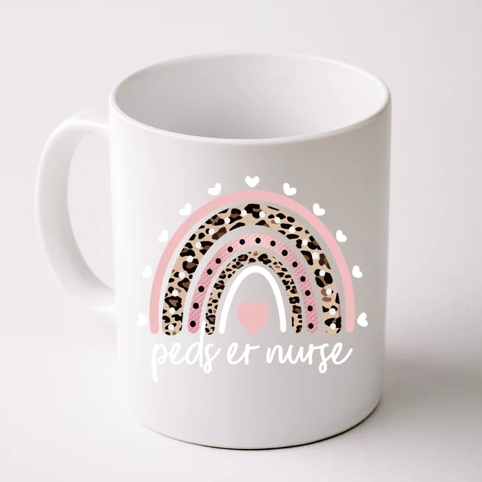 Peds Er Nurse Rainbow Pediatric Emergency Nursing Cute Gift Front & Back Coffee Mug