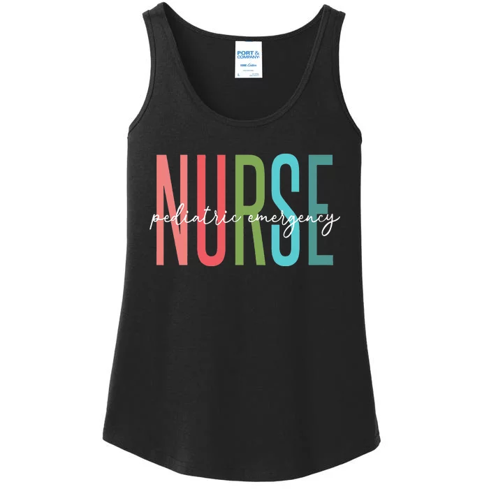 Pediatric ER Nurse Emergency Room RN Nursing appreciation Ladies Essential Tank