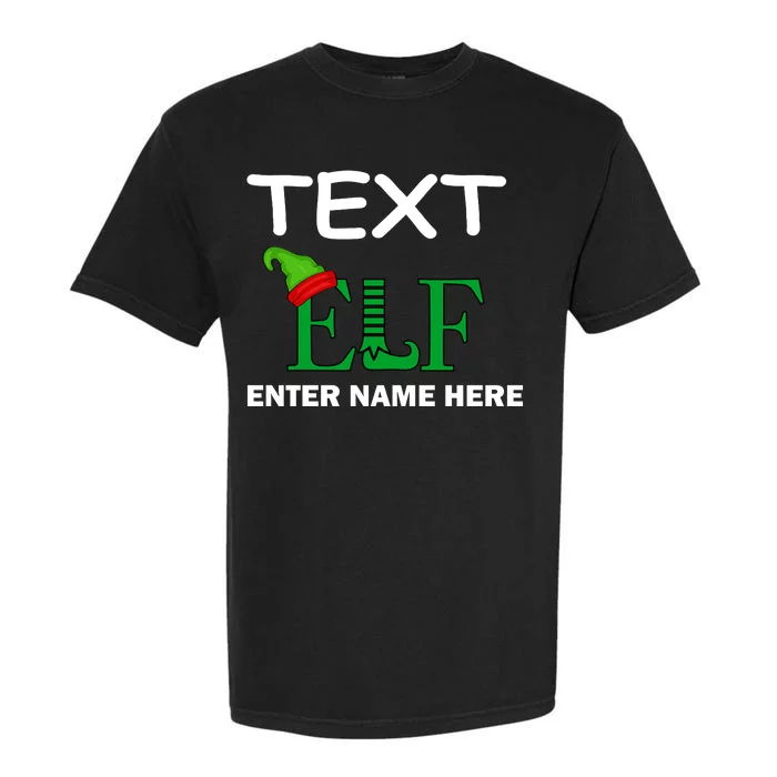 Personalize Elf Name Custom Family Matching Christmas Garment-Dyed Heavyweight T-Shirt