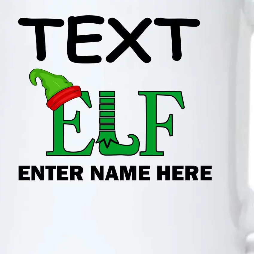 Personalize Elf Name Custom Family Matching Christmas Black Color Changing Mug