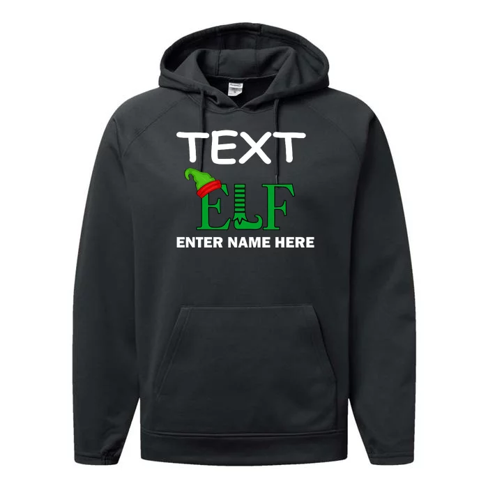 Personalize Elf Name Custom Family Matching Christmas Performance Fleece Hoodie