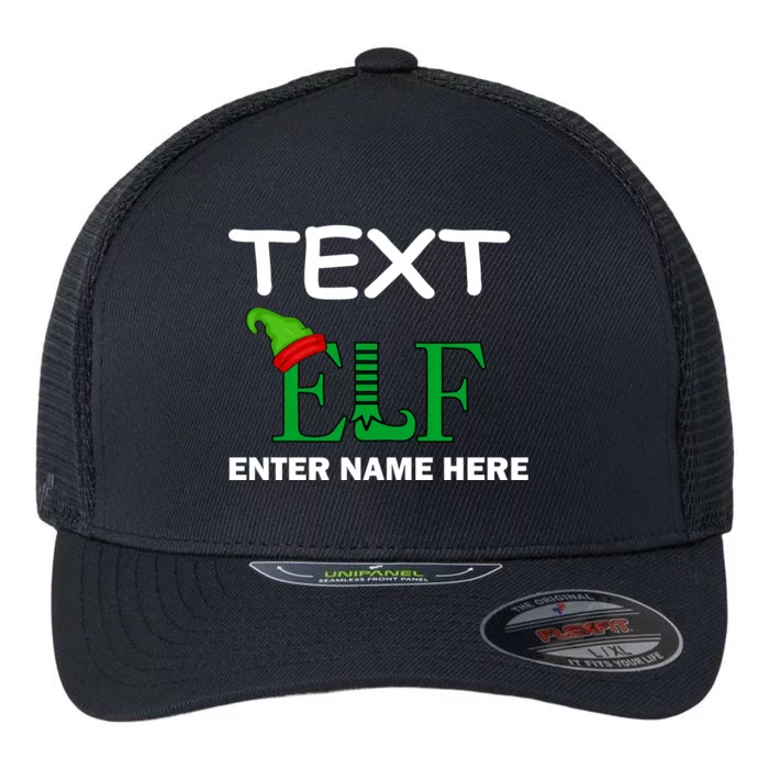 Personalize Elf Name Custom Family Matching Christmas Flexfit Unipanel Trucker Cap