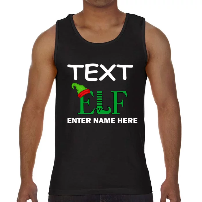 Personalize Elf Name Custom Family Matching Christmas Comfort Colors® Tank Top