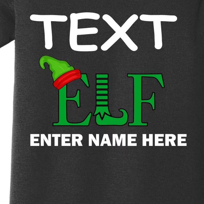 Personalize Elf Name Custom Family Matching Christmas Baby Bodysuit