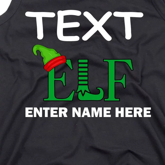 Personalize Elf Name Custom Family Matching Christmas Tank Top