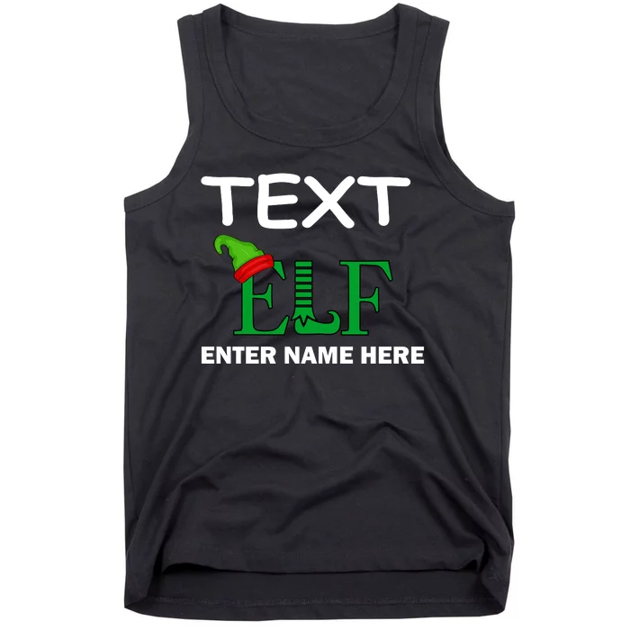 Personalize Elf Name Custom Family Matching Christmas Tank Top