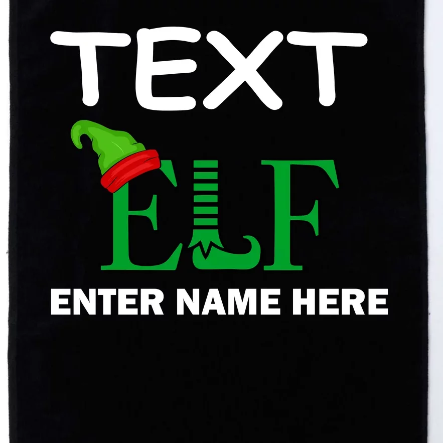 Personalize Elf Name Custom Family Matching Christmas Platinum Collection Golf Towel