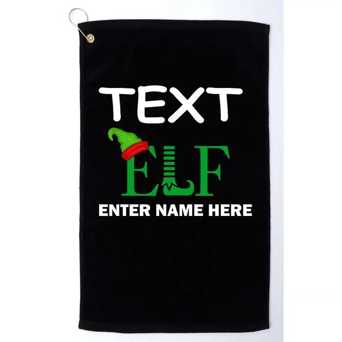 Personalize Elf Name Custom Family Matching Christmas Platinum Collection Golf Towel