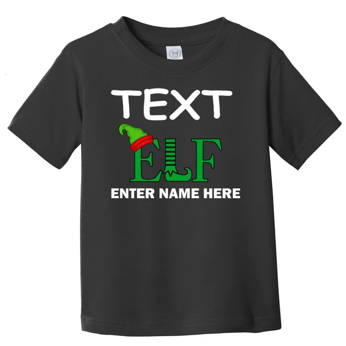 Personalize Elf Name Custom Family Matching Christmas Toddler T-Shirt