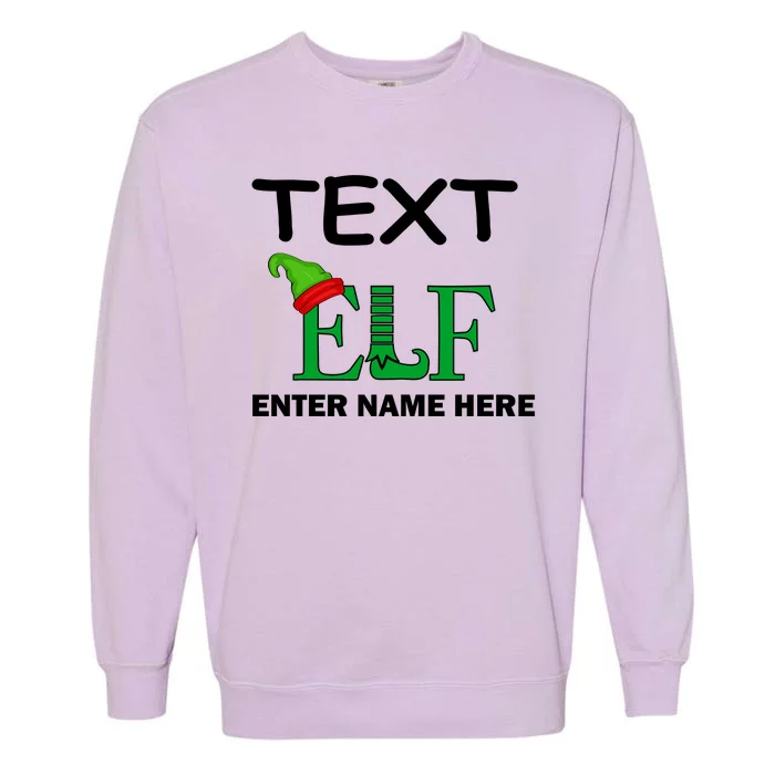 Personalize Elf Name Custom Family Matching Christmas Garment-Dyed Sweatshirt