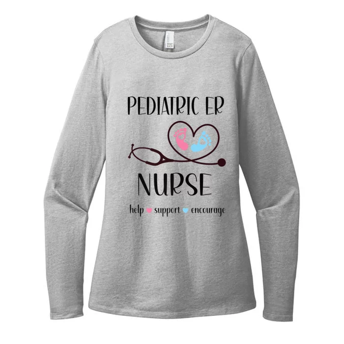 Pediatric Er Nurse Appreciation Pediatric Emergency Nurse Gift Womens CVC Long Sleeve Shirt