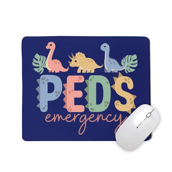 Pediatric Emergency Nurse Dinosaurs Peds Er Nurse Wo Mousepad