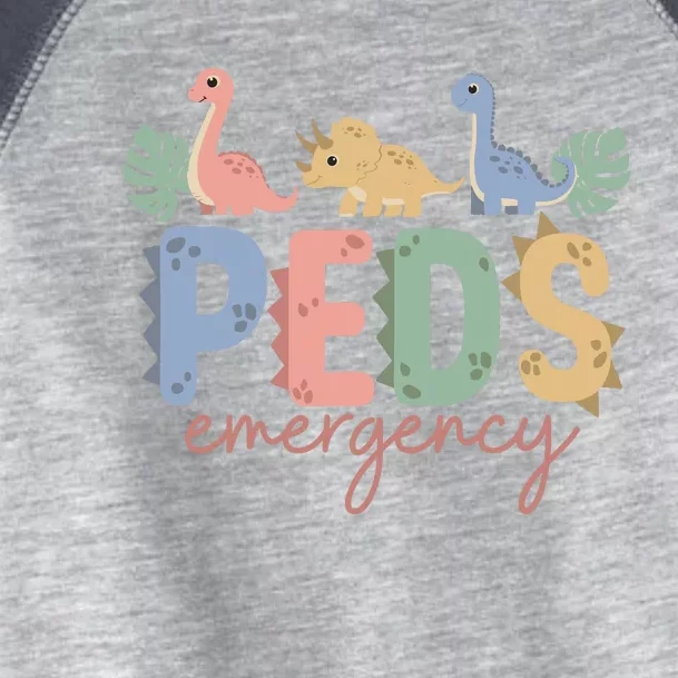 Pediatric Emergency Nurse Dinosaurs Peds Er Nurse Wo Toddler Fine Jersey T-Shirt