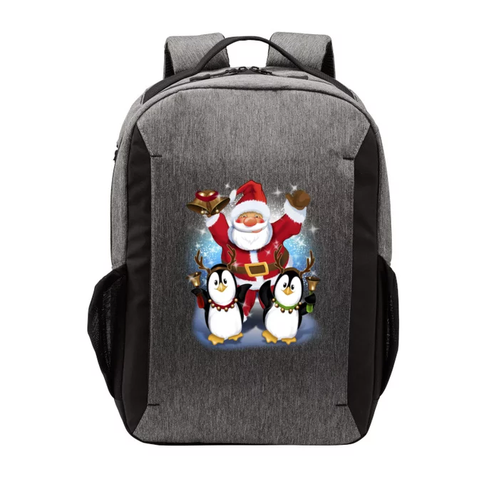 Penguin Dance With Santa Vector Backpack