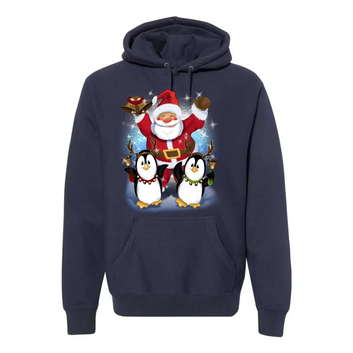 Penguin Dance With Santa Premium Hoodie