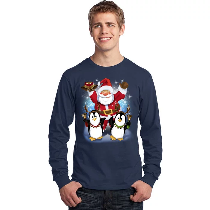 Penguin Dance With Santa Tall Long Sleeve T-Shirt