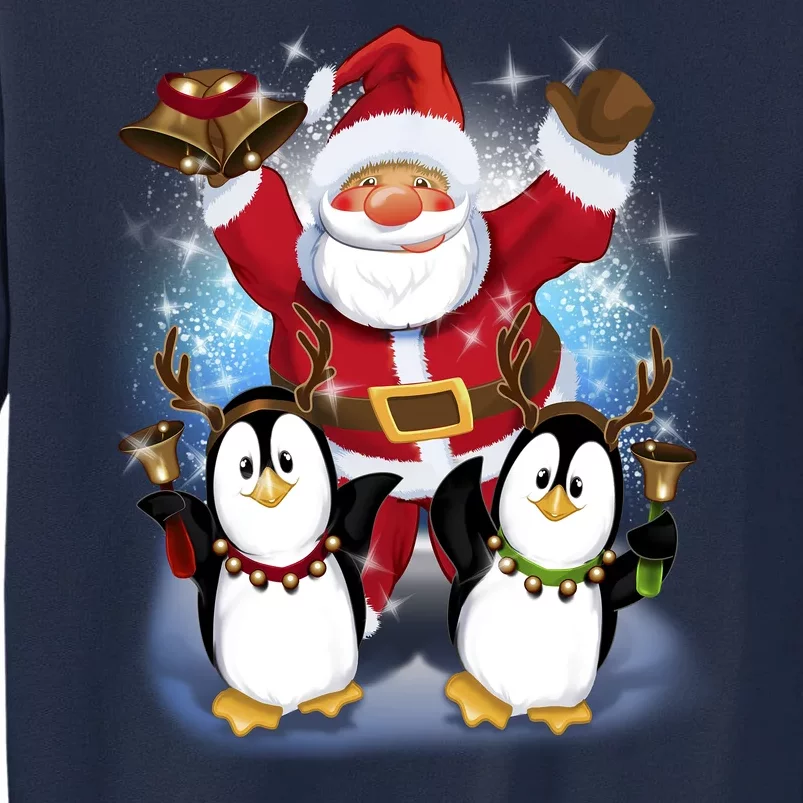 Penguin Dance With Santa Tall Sweatshirt