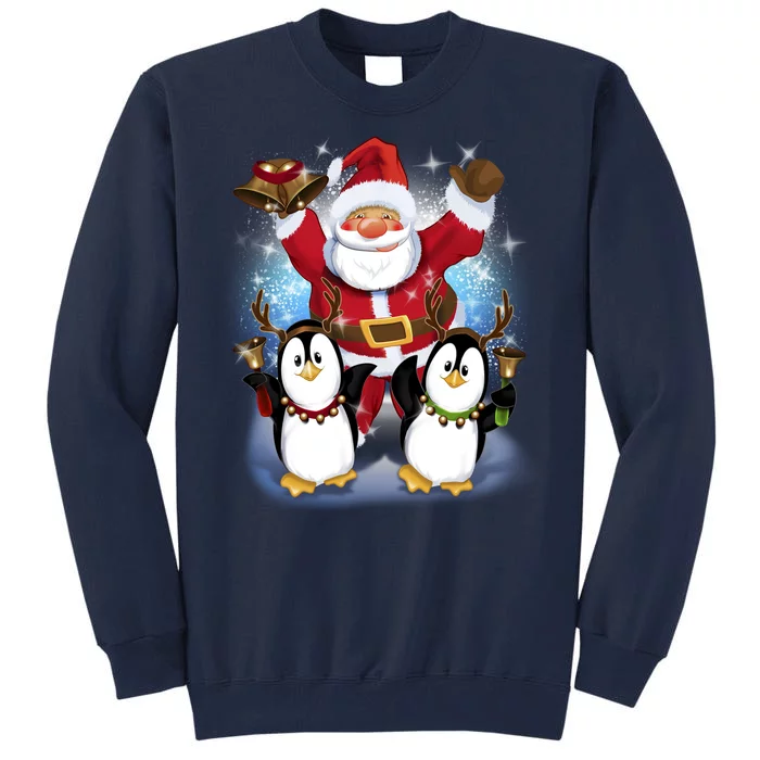 Penguin Dance With Santa Tall Sweatshirt