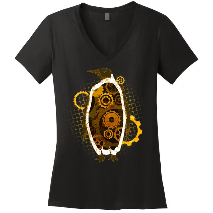 Penguin Gears Women's V-Neck T-Shirt