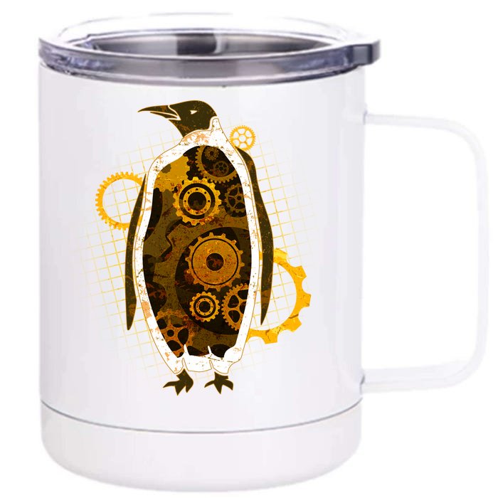 Penguin Gears Front & Back 12oz Stainless Steel Tumbler Cup