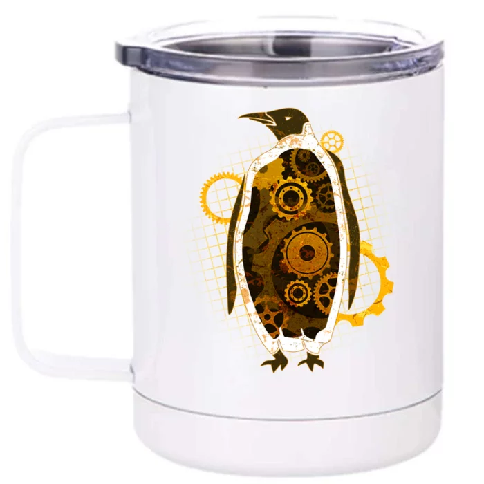 Penguin Gears Front & Back 12oz Stainless Steel Tumbler Cup