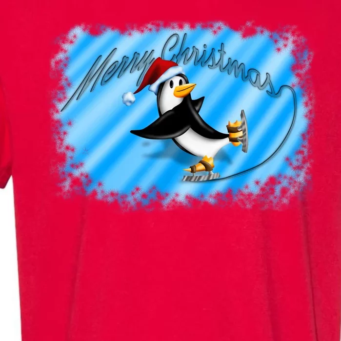 Penguin Skating Merry Christmas Garment-Dyed Heavyweight T-Shirt