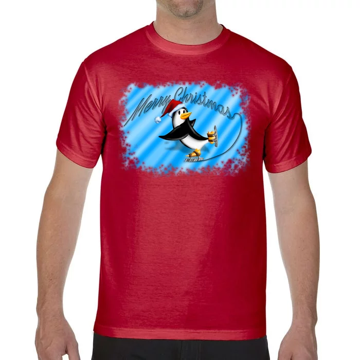 Penguin Skating Merry Christmas Comfort Colors T-Shirt