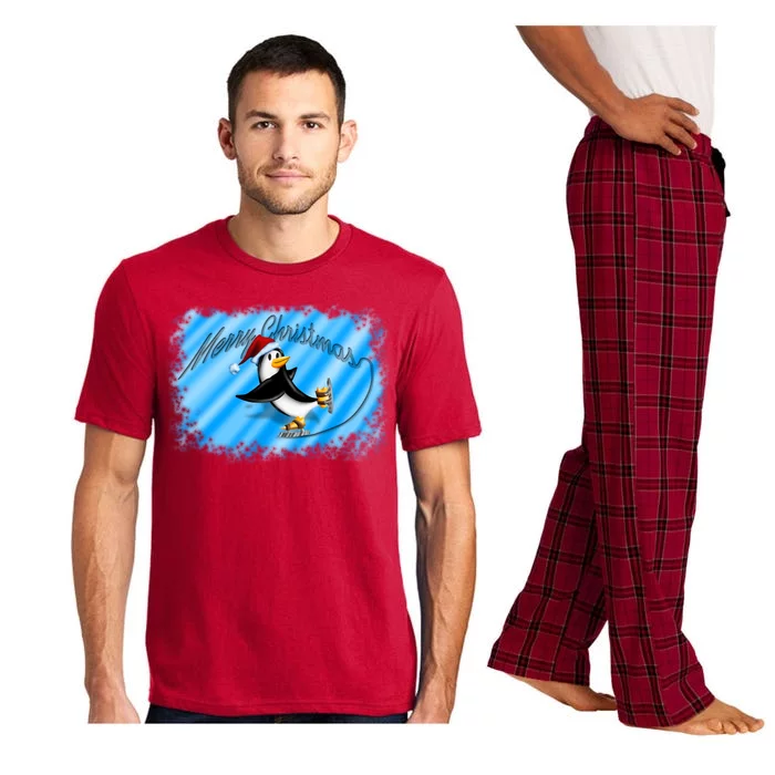 Penguin Skating Merry Christmas Pajama Set