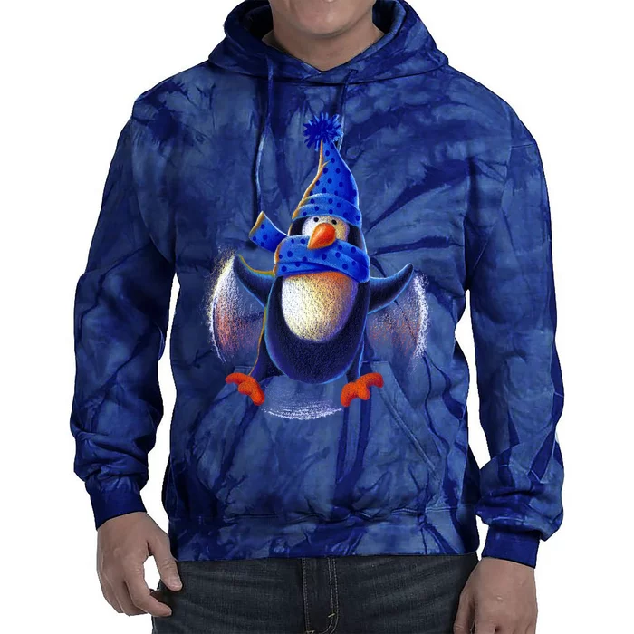 Penguin Snow Angel Tie Dye Hoodie