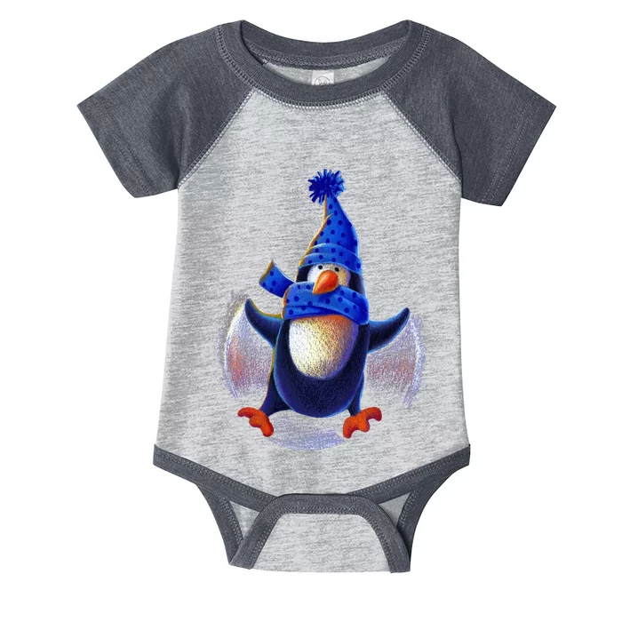 Penguin Snow Angel Infant Baby Jersey Bodysuit