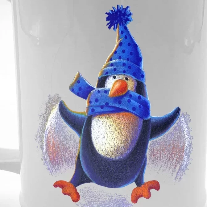 Penguin Snow Angel Front & Back Beer Stein