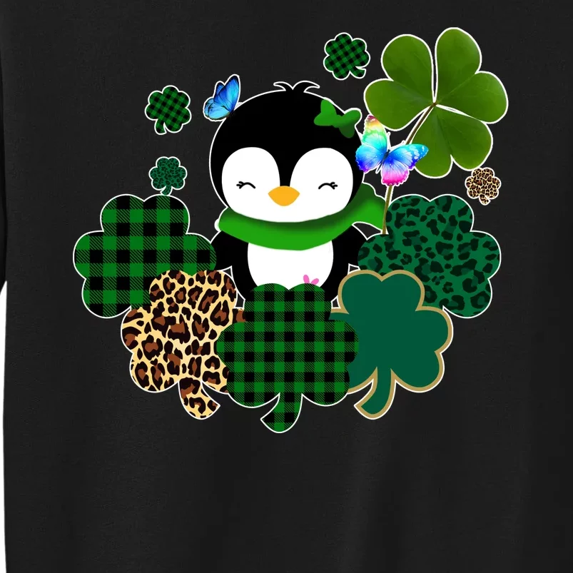 Penguin St Patty's Day Cute Shamrocks Sweatshirt