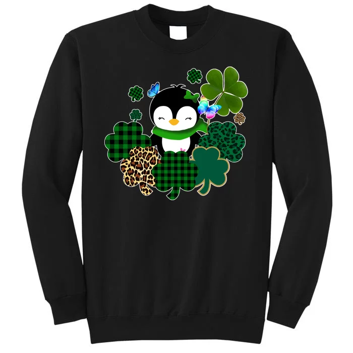 Penguin St Patty's Day Cute Shamrocks Sweatshirt