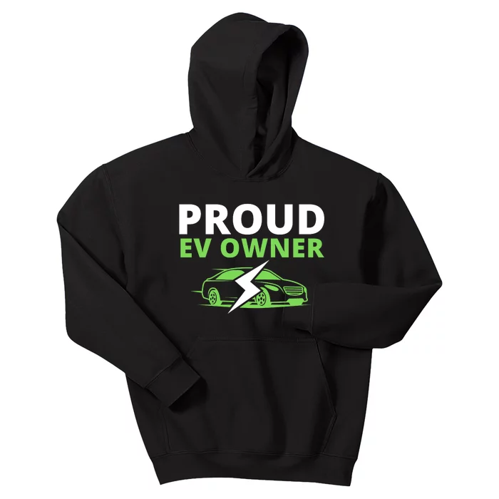 Proud EV Owner, I Love ECars, Drive EVs, Funny Electric Car Kids Hoodie