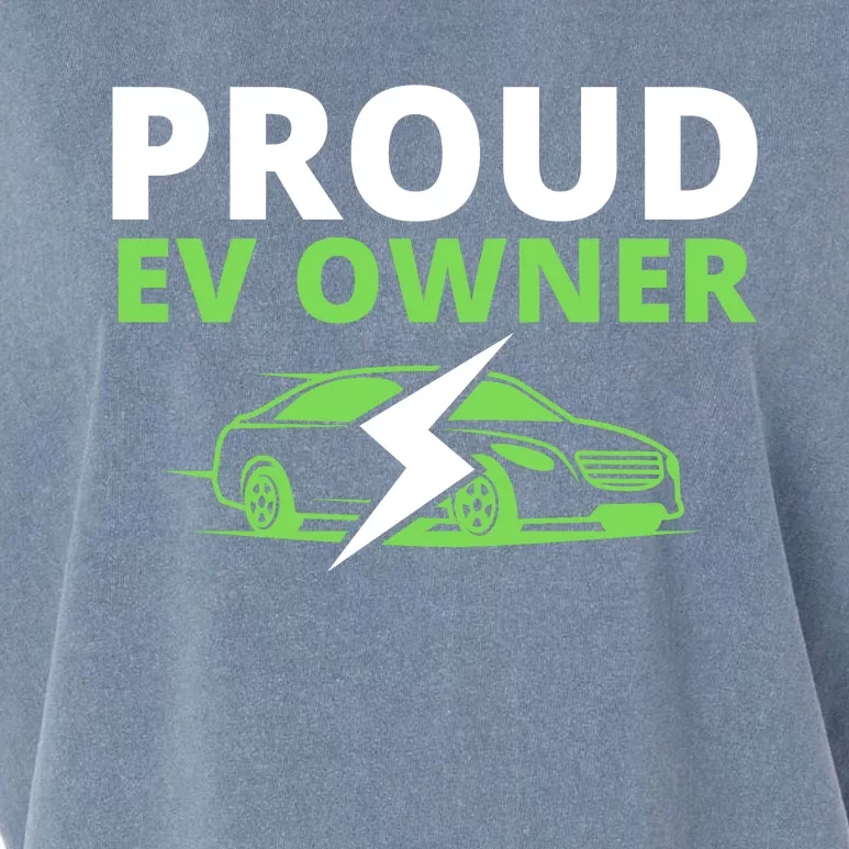 Proud EV Owner, I Love ECars, Drive EVs, Funny Electric Car Garment-Dyed Women's Muscle Tee