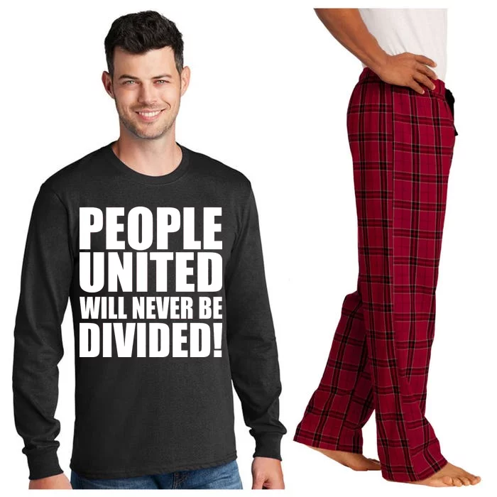 People United Will Never Be Divided! Anti Trump Long Sleeve Pajama Set