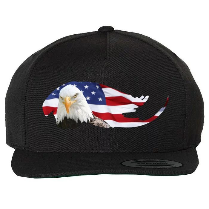 Patriotic Eagle Wool Snapback Cap