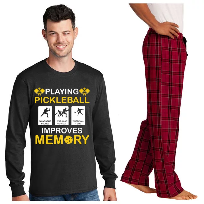 Pickleball Expert Playing Pickleball Improves Memory Gift Long Sleeve Pajama Set